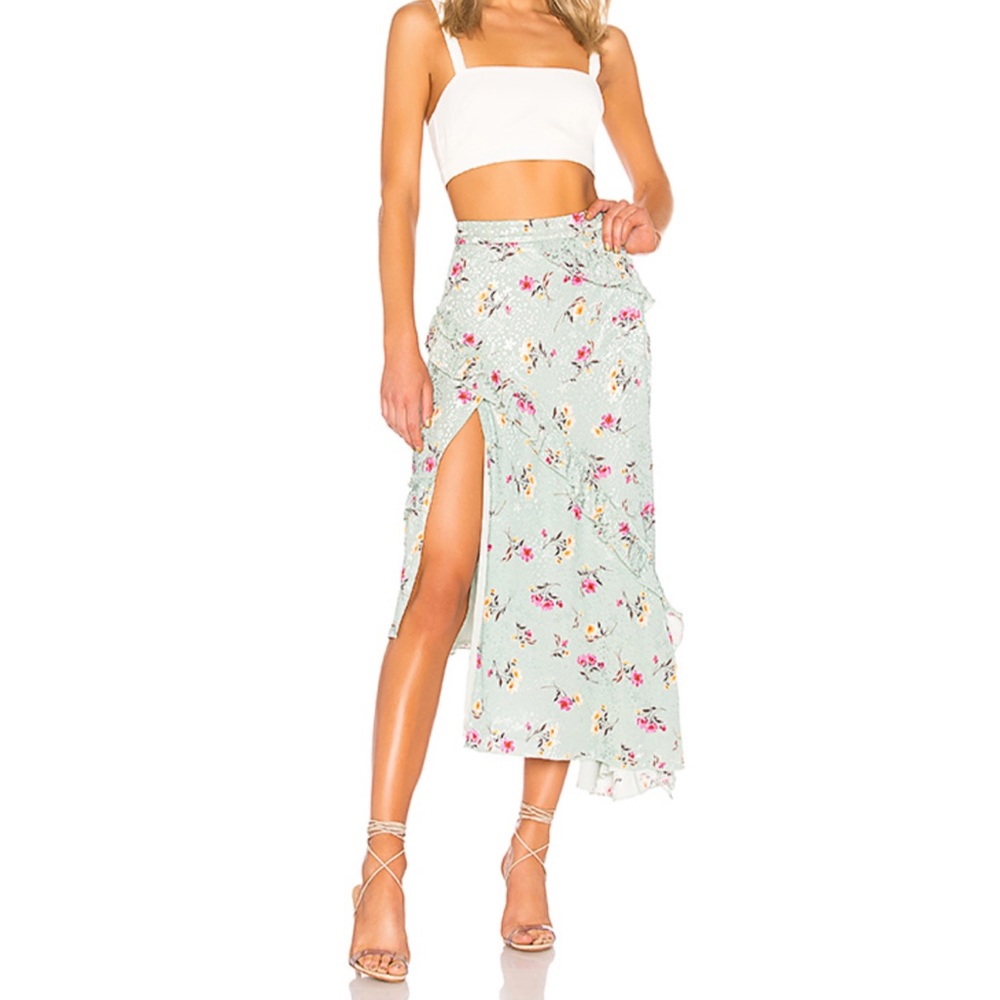 Majorelle Tallulah Skirt in Green Whisper